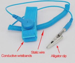 China Cleanroom ESD Wrist Strap Discharge Band Grounding Wrist Strap DLX WS01 factory