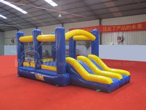 PVC Tarpaulin Inflatable Bounce Slide Combo With Two Exits 6x3.5x2.5m