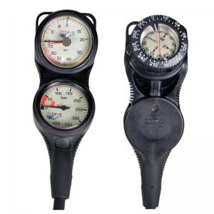 China Shockproof Case Scuba Diving Gauges , Scuba Pressure And Depth Gauge With Compass on sale