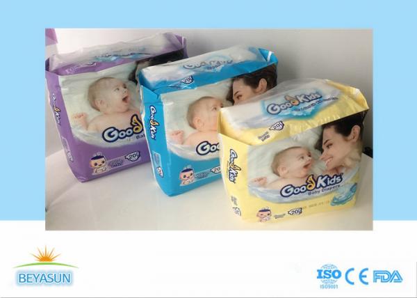 China Breathable Chemical Free Diapers Disposable With Magic Tapes , Eco Friendly factory