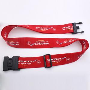 China Red Polyester Sublimation Personalised Luggage Straps With Various Accessories on sale