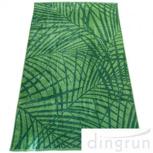 Energetic Green Superior Custom Logo Beach Towels Luxurious 100% Cotton 80*160cm