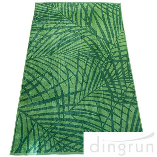 China Energetic Green Superior Custom Logo Beach Towels Luxurious 100% Cotton 80*160cm factory