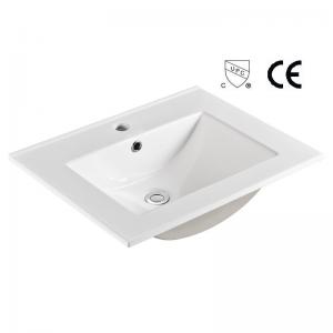 China Porcelain Vanity Top Bathroom Sink 60CM Ceramic Vessel Vanity Sink White on sale