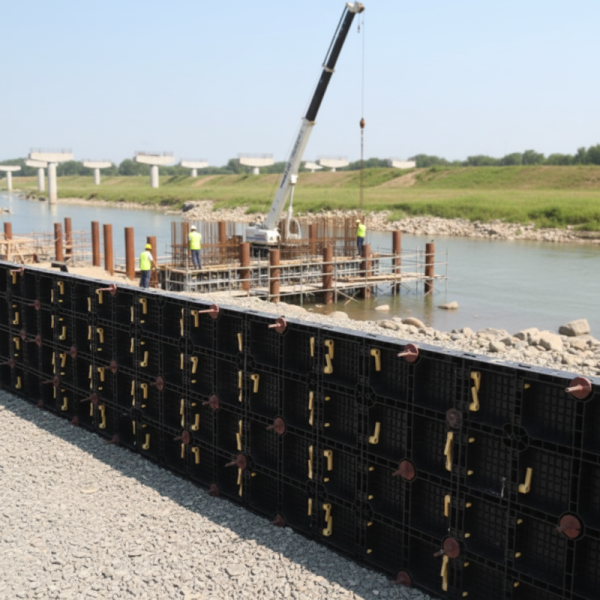 Black / White Modular Plastic Formwork Interlocking Plastic Formwork For Concrete Slab