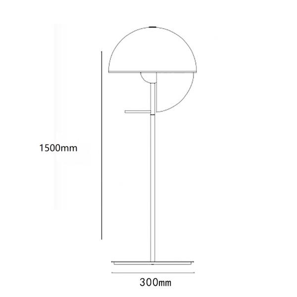 Nordic Modern Floor Lamp Simple Home Deco Standing Lamp Theia P LED Floor Lamp(WH-MFL-152)