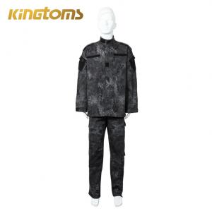 China ACU Black Python Suit Plaid Fabric Army Combat Military Garments Suit factory