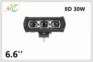 China High quality factory price Offroad 12V/24V DC waterproof IP68 8D 6.6inch 30W 8D LED light bar with E-mark approved factory