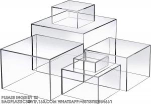 China Acrylic Risers For Display Acrylic Cube Boxes Acrylic Risers Display Stands Acrylic Decorative Stand factory