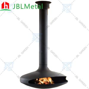 China Indoor Home Wood Charcoal Ceiling Suspended Fireplace Black color on sale