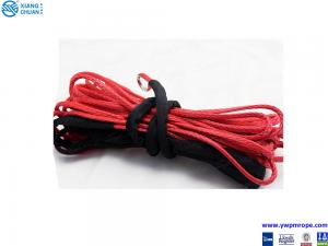 China 10mm x50m red color UHMWPE winch rope for ATV/UTV/SUV/4X4/4WD/Off-road factory