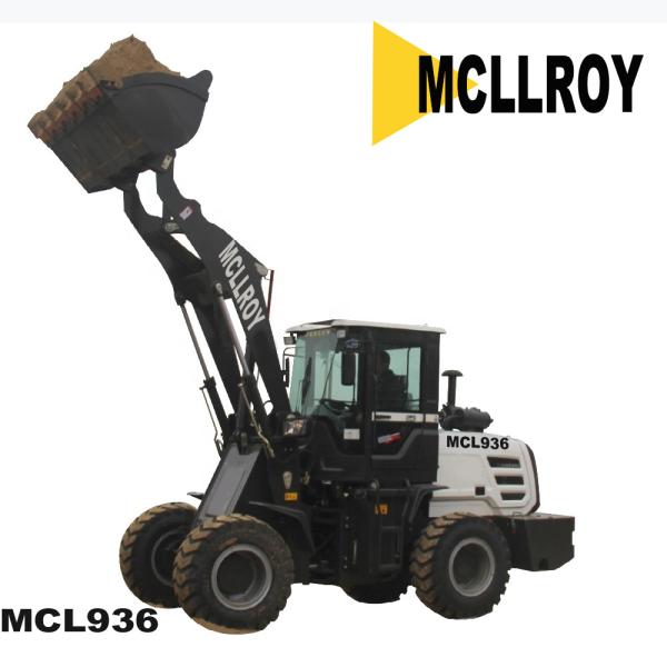 Articulated Mini Wheel Loader Construction Vehicles Front End With Mechanical Joystick