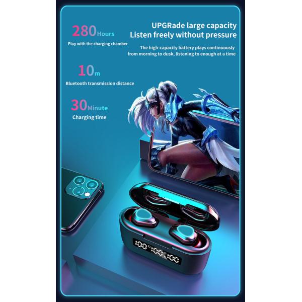 AVRCP Mini Bluetooth Earbuds HFP 50mAh Noise Reduction Earphone For Phone