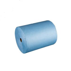 China 60gsm Blue Heavy Duty Industrial Wipes Roll Wood Pulp PP Rags Nontoxic factory