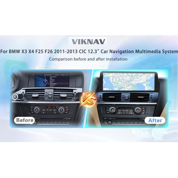 Viknav 12.3 inch Car Radio For BMW X3 X4 F25 F26 2011 2012 2013 CIC System Wireless Multimedia Player GPS Navigation And