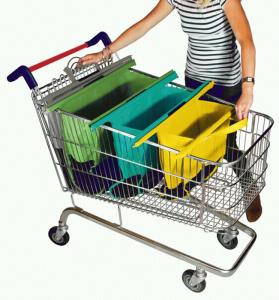 China Supermarket reusable shopping bag for trolley foldable reusable shopping bag trolley factory