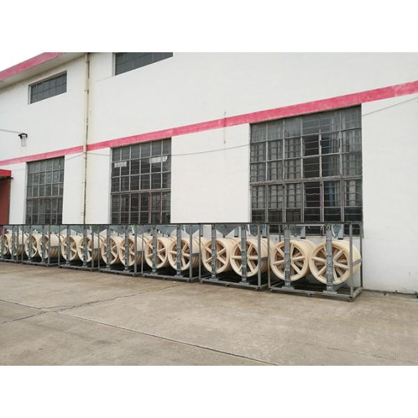 Single Nylon Wheels Large Diameter Rope Pulley Diameter 916mm Stringing Conductor