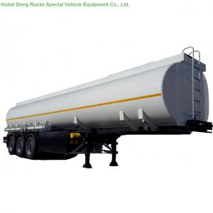 50 -55Cbm Stainless Steel Tanker Semi Trailer , 3 Axle Gasoline / Diesel Fuel Tank Trailer
