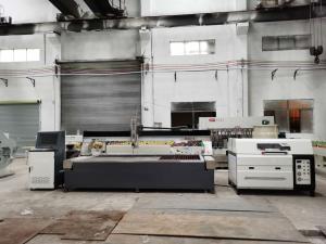 China Horizontal Glass Washing Machine Type Glass Cutter High Pressure Cutting Machine factory