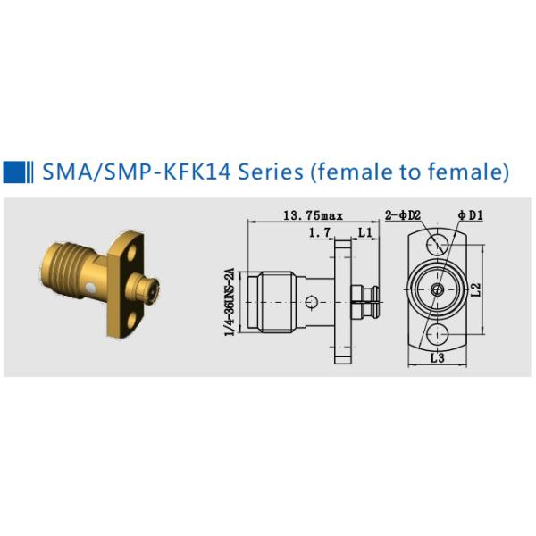 50Ohm BNC to SSMB Bulkhead Mount RF Adapter