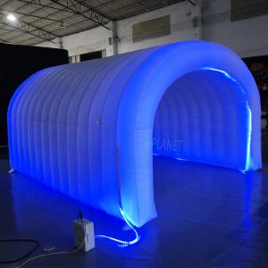 China Customized Giant Inflatable Tunnel Sport Tunnel Advertising Tunnel Tent With LED Light on sale