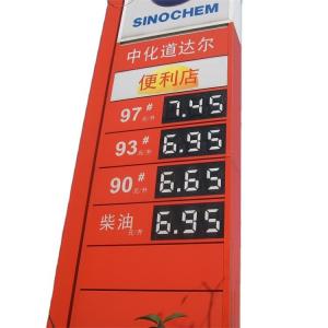 China IP65 Water Resistant Digital 7 Segment Display Board Magnetic Flip Fuel Price Sign factory