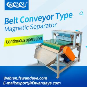 China Belt Type Magnetic Roll Separators For Silica Sand / Ceramics Powder / Steatite Powder plastic particles medicine factory
