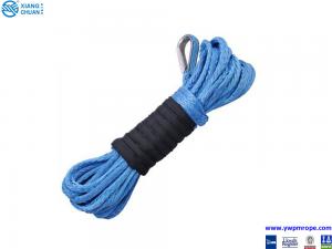 China 7mm x 50m Car towing winch rope Synthetic Cable Rope For UTV Blue Replacement Rope factory