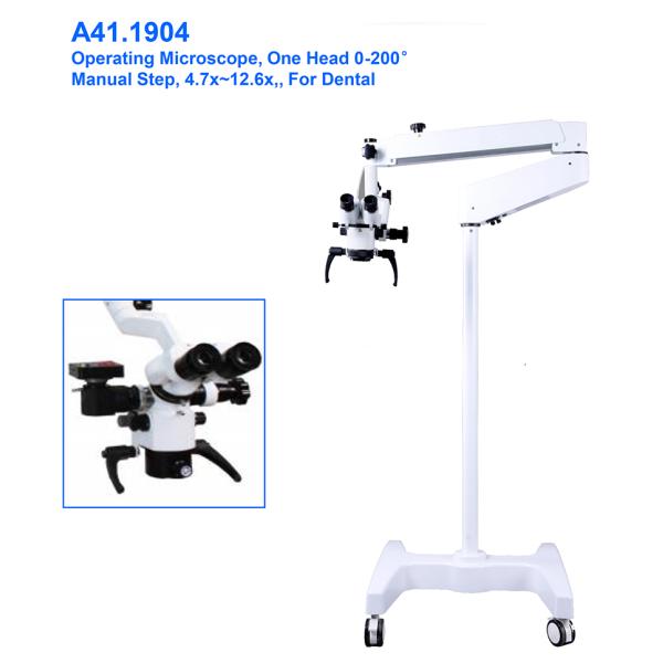 A41.1904 OPTO-EDU Dental Operating Microscope One Head 0-200° Manual Step 4.7x~12.6x