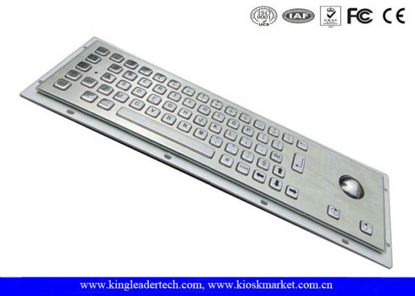 China Waterproof Kiosk Or Industrial Computer Keyboard With Flat Keys And Trackball factory