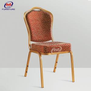 China Elegant Red Flower Fabric Hotel Banquet Chair For Conference Meeting Room on sale