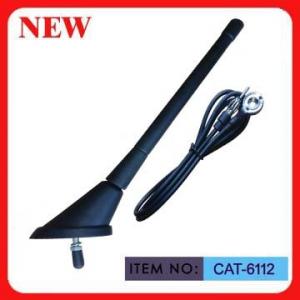 ISO9001 Top Mounted AM FM Car Antenna Spring Mast 7 Black Plastic For Car