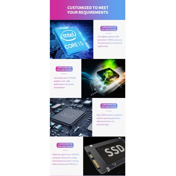 Mainboard H110 ROHS Intel Core I7 Gaming PC With Bluetooth Function