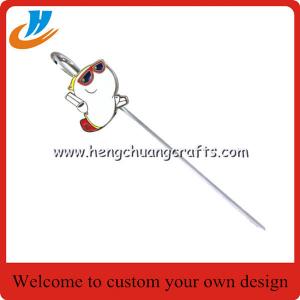 China Zinc alloy bookmark,cartoon logo design book mark custom with good quality factory