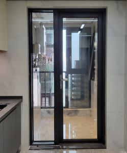 China Double Glazed Aluminium Glass Swing Door 2mm Casement Window Door factory