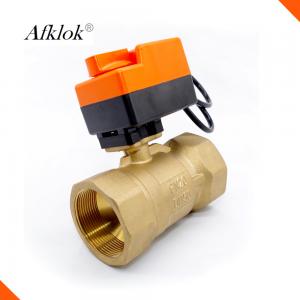 China Brass Pneumatic 2 Way Control Valve , High Pressure Ball Valve For Air Conditioner factory