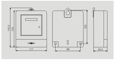High Accuracy Single Phase Static Energy Meter , Private Single Phase Digital Power Meter