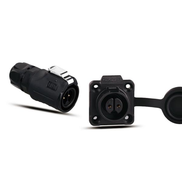 LP16 series Black Plastic Shell 3Pin Electric Plug and Socket Waterproof Connector for Lighting and Audio and Visual