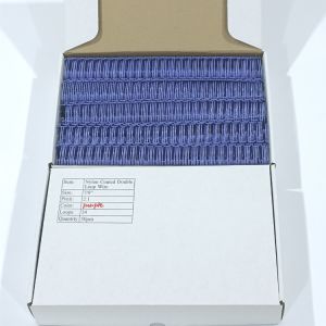 Blue Double Loop Wire Ties 1-1/2 Inch Nylon Twin Wire Binding For Books