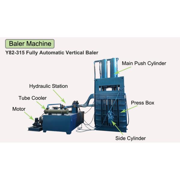 Semi Automatic 60kw Waste Paper Baling Machine