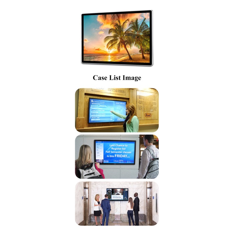 65 Inch Wall Mounted LCD Wall Screen Advertising Machine