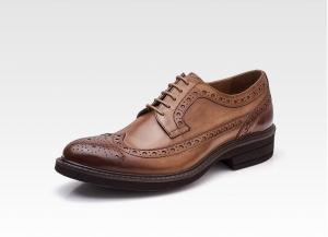 China Classic Wedding Leather Mens Shoes , Lace Up Mens Casual Leather Shoes factory