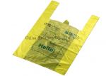 Colorful HDPE Handle T Shirt Plastic Bags , Grocery Store Plastic Bags Vest