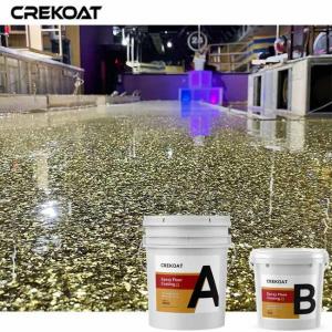 China Polished Concrete Metallic Epoxy Floor Coating Seamless High-Gloss Finish factory