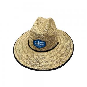 China 11.5 Cm Brim​ Woven Sun Hats , Outdoor Surfing Lifeguard Straw Hats on sale
