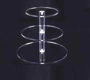 China Clear Round Acrylic Display Fixtures 3 Layers Acrylic Cake Display Stand on sale