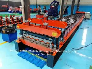 China JCX Glazed Roof Tile Roll Forming Machine 380v 50hz PPGI GI material factory