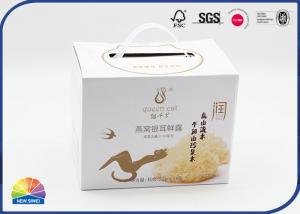 China 4C Print E Flute Portable Corrugated Packaging Box With Plastic Handle factory
