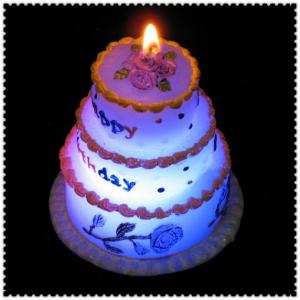 China Simulate cake LED color changing candle 100% handmade production on sale
