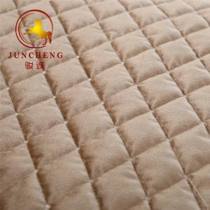 China 2018 new design embroidery quilted knitted velvet fabric for home textile factory
